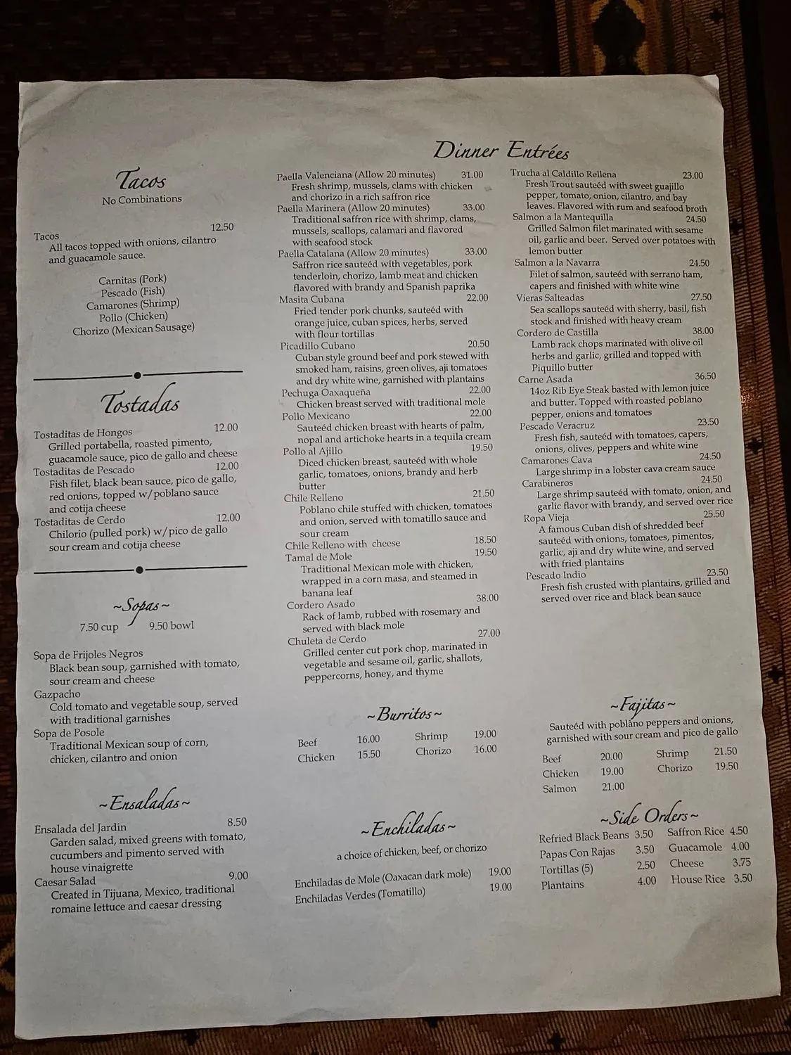 Menu 1