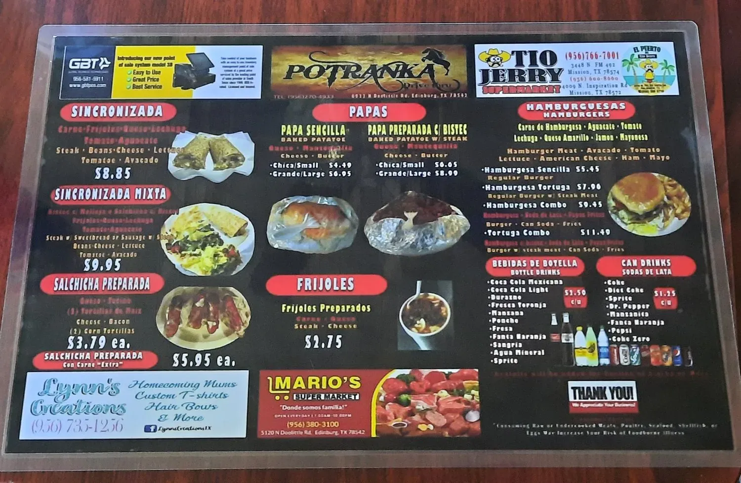 Menu 1