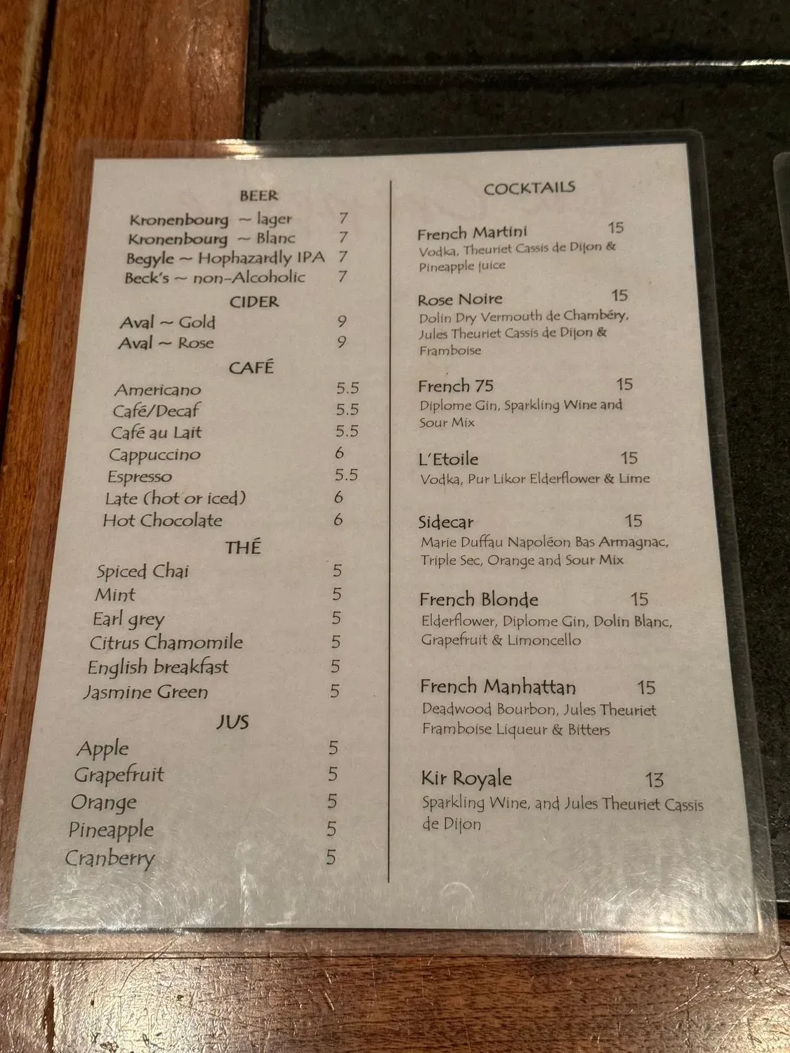 Menu 5