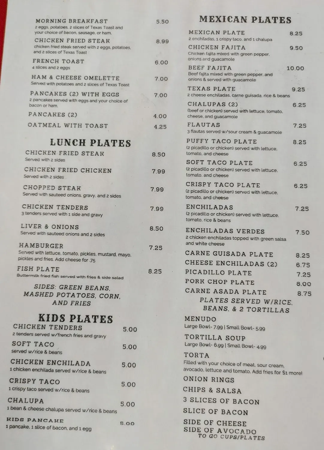 Menu 5