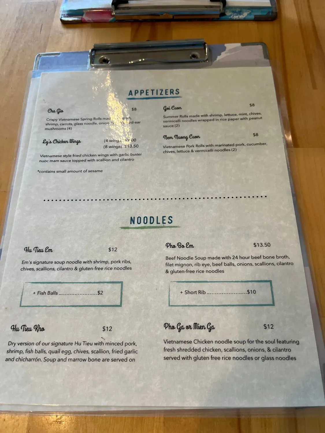 Menu 1