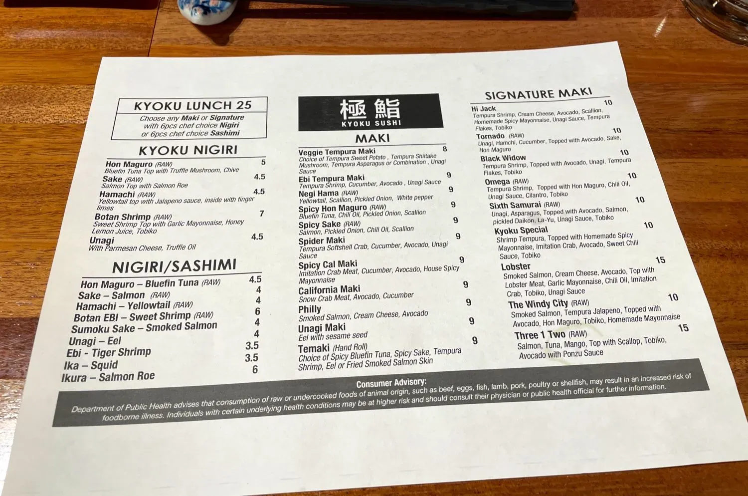 Menu 1