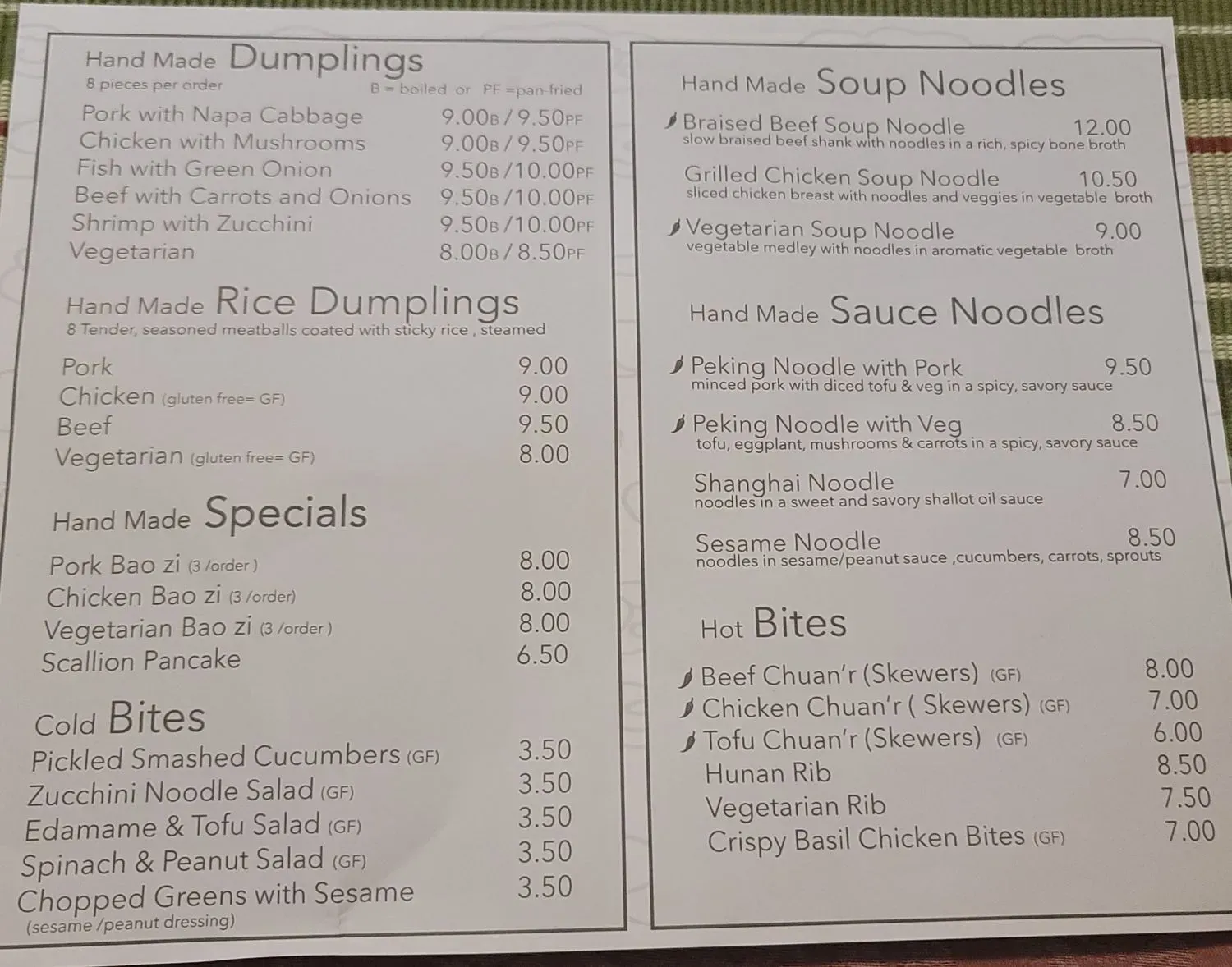 Menu 2