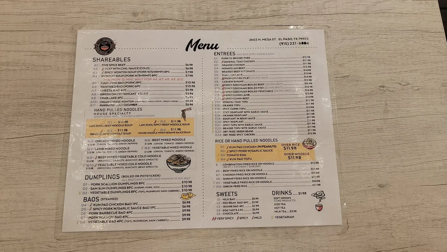 Menu 1