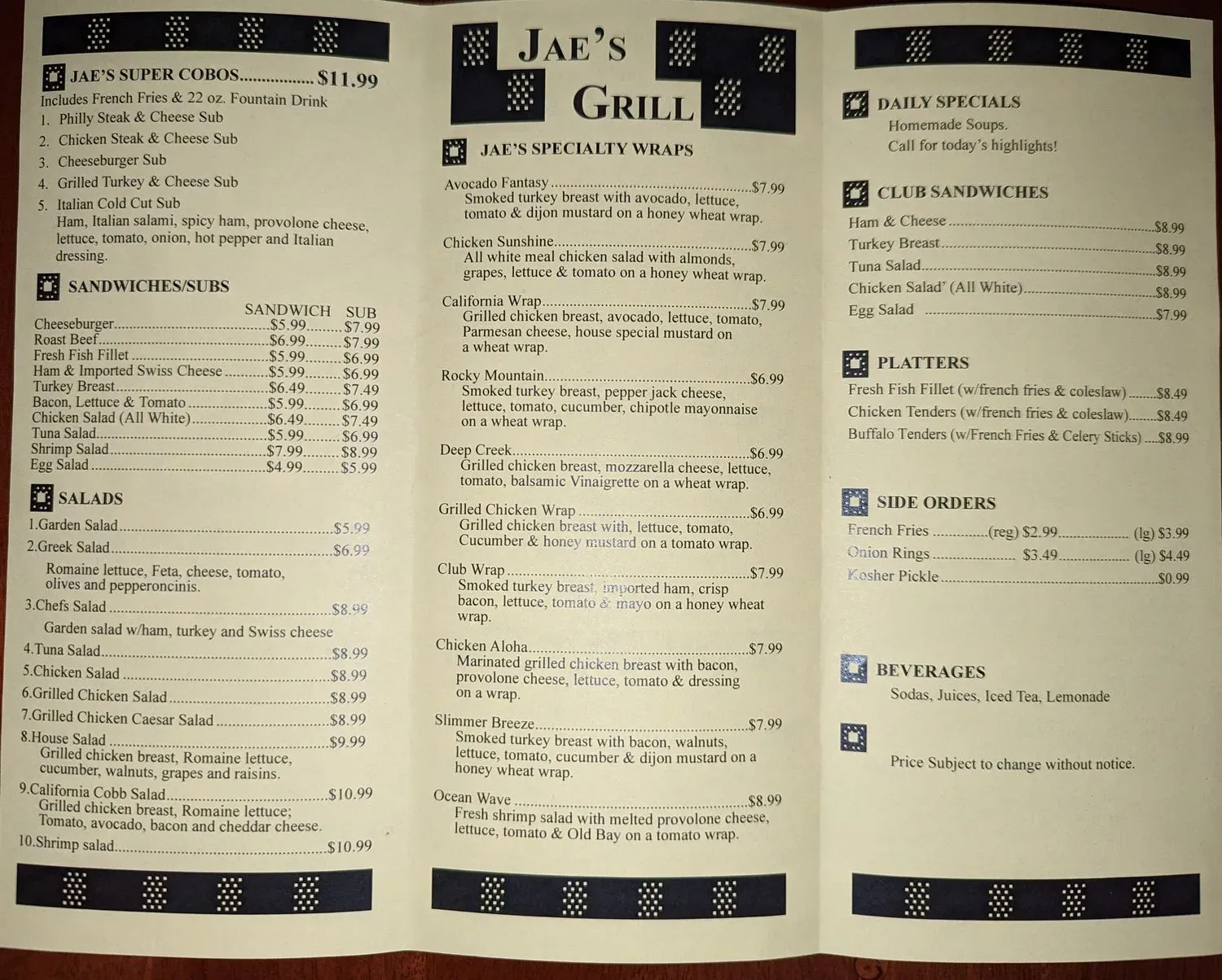 Menu 2