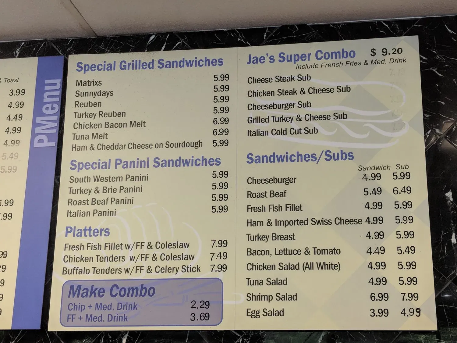 Menu 5