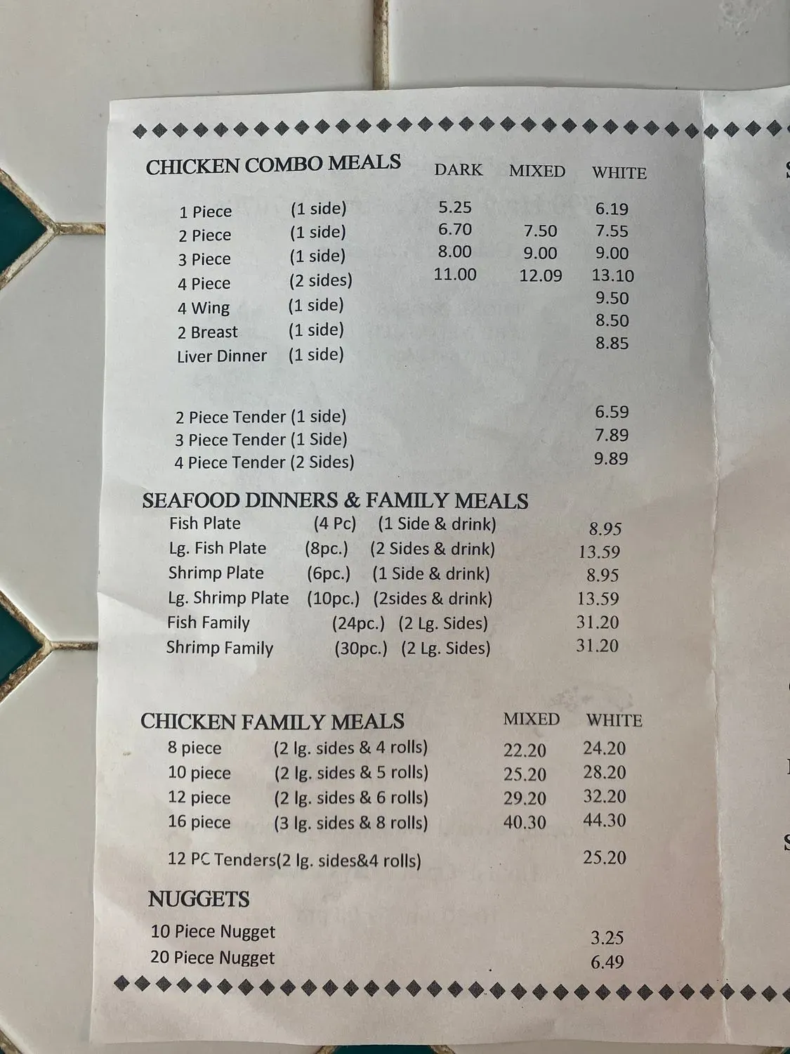 Menu 1