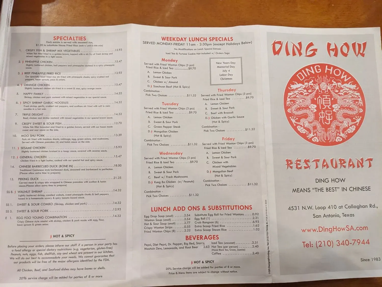 Menu 1