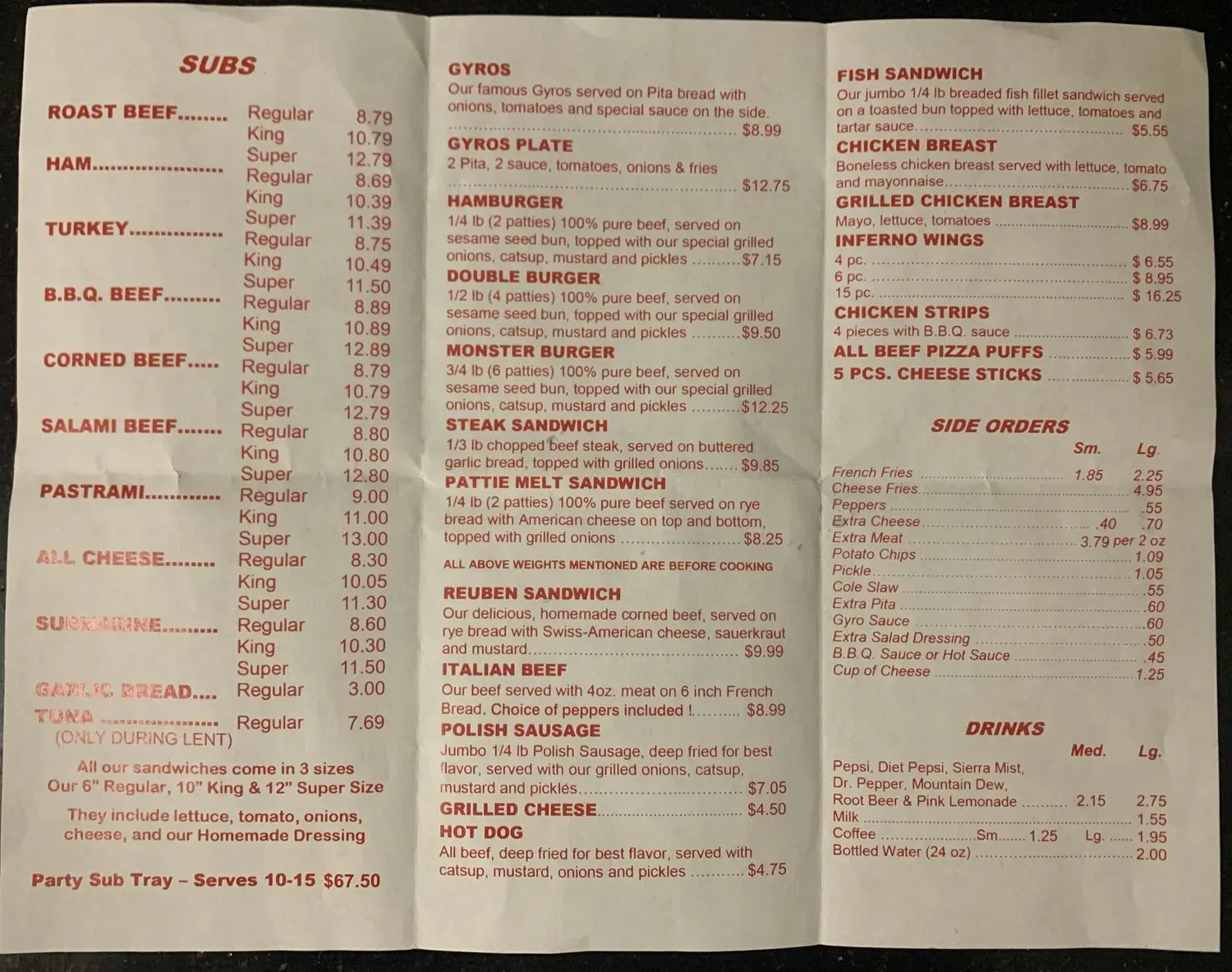 Menu 2