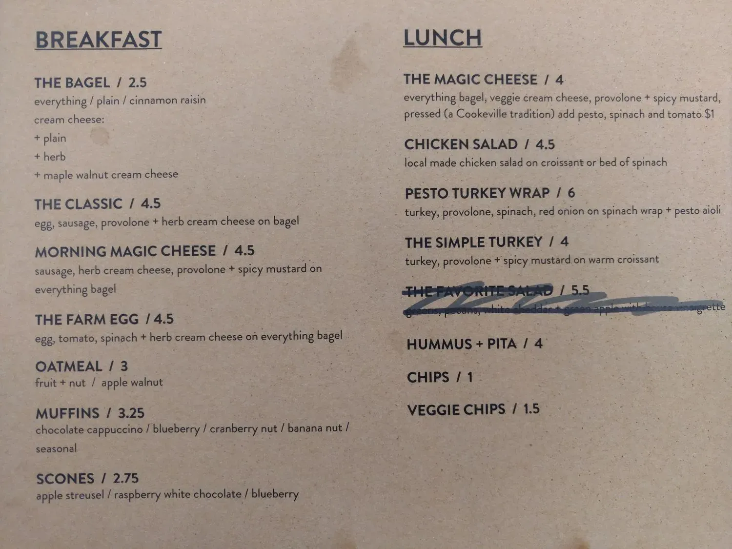 Menu 5