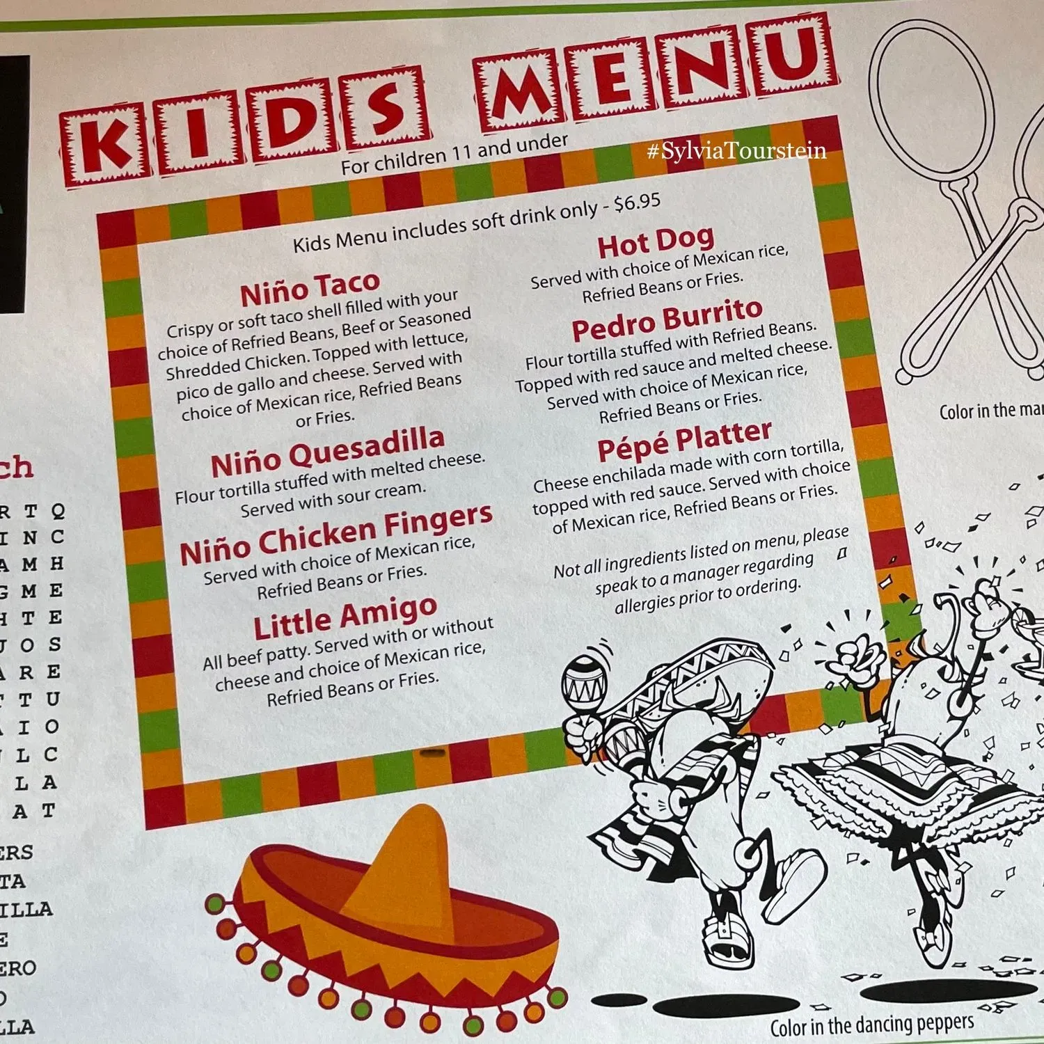 El Azteca Menu - Updated November 2025