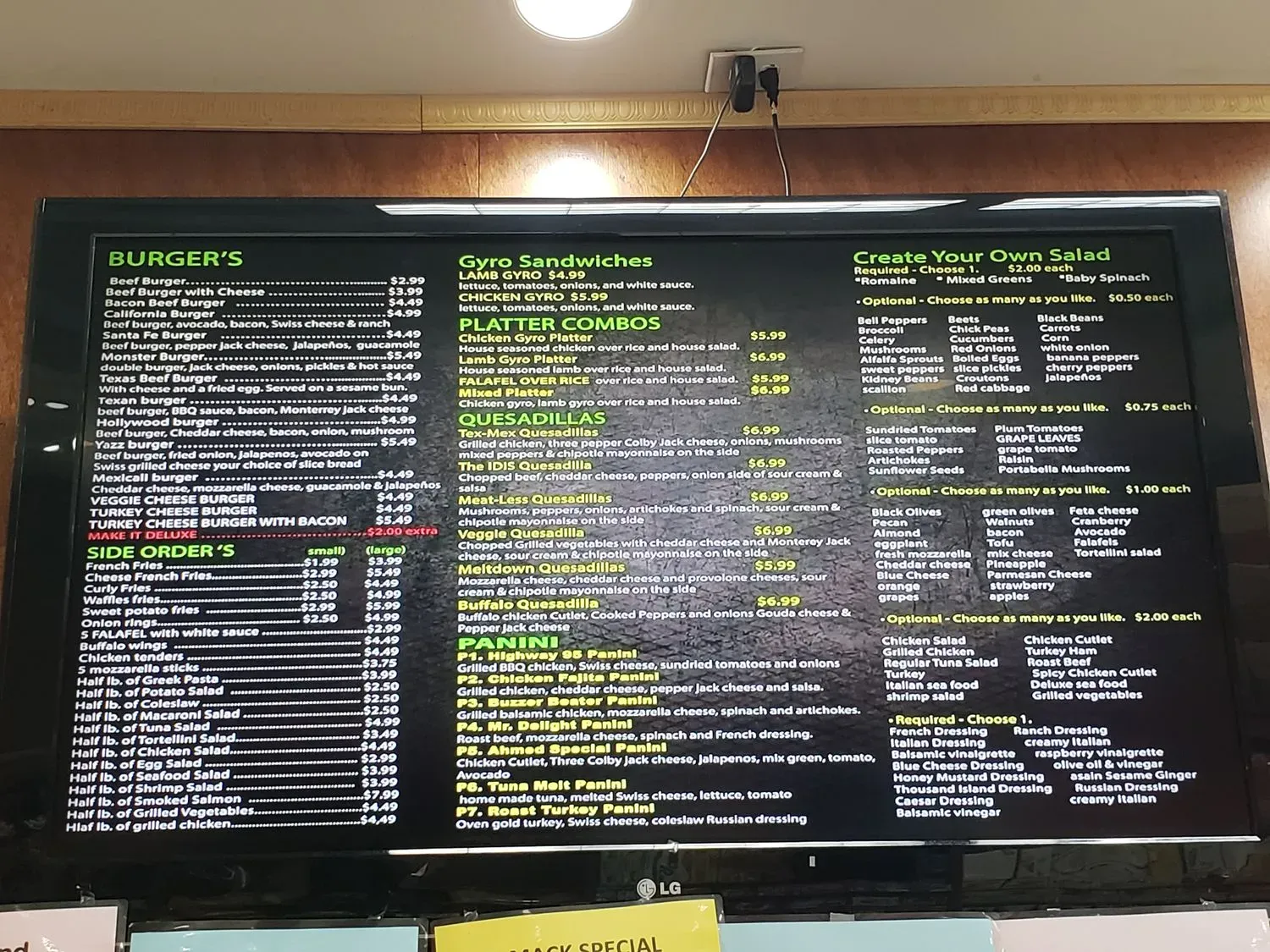 Menu 1