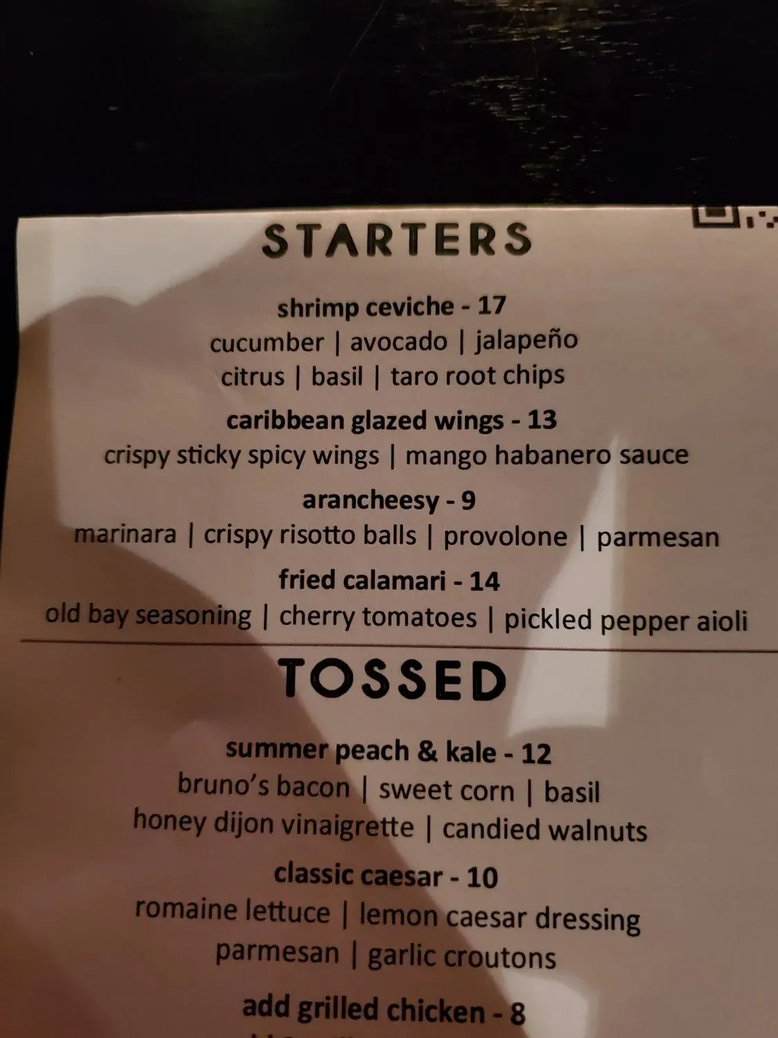 Menu 1