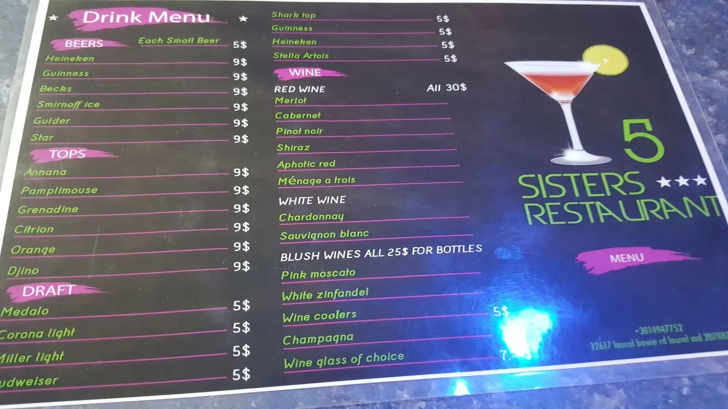 Menu 5