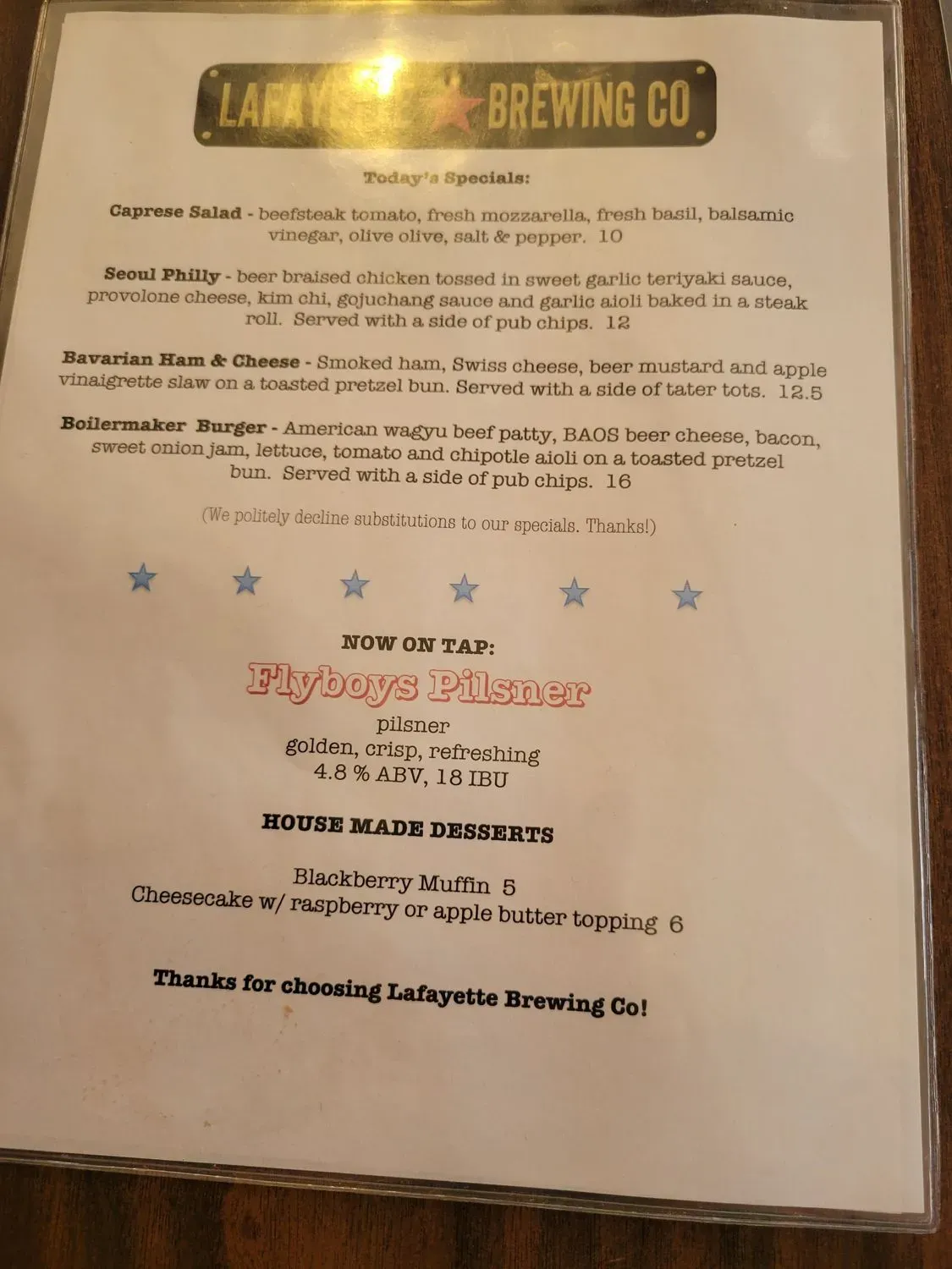 Menu 5