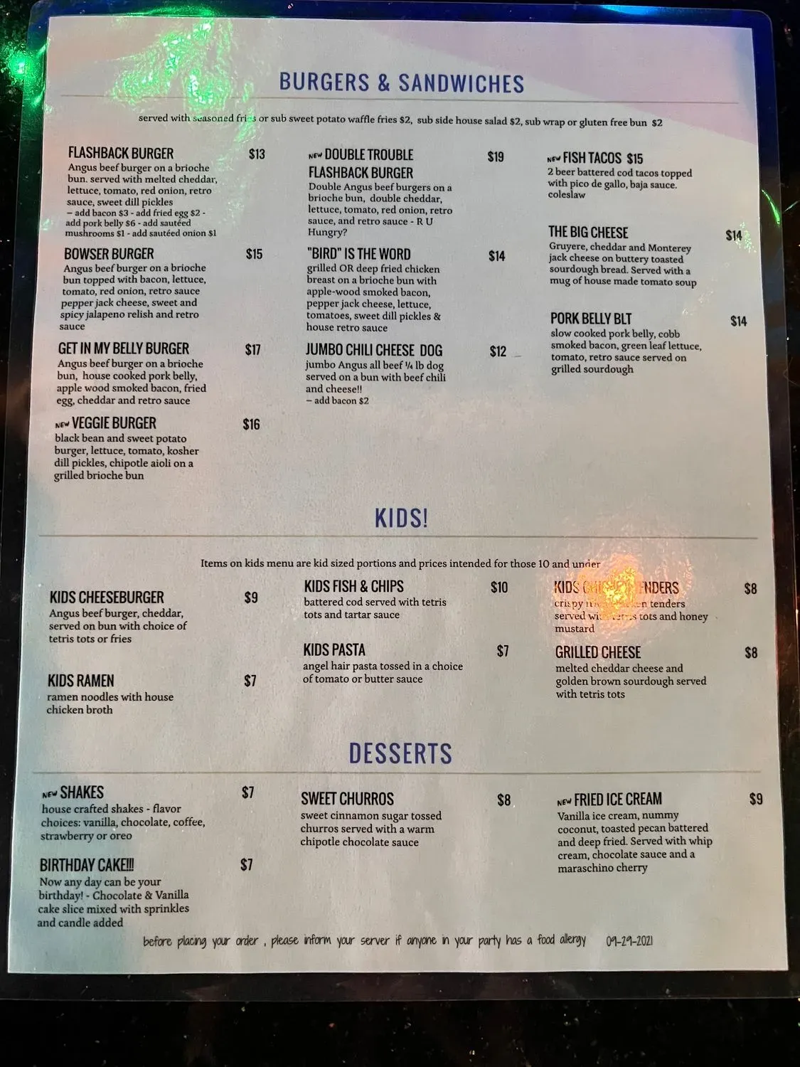 Menu 1