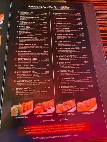 Menu 1