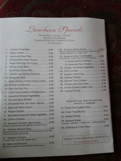 Menu 5