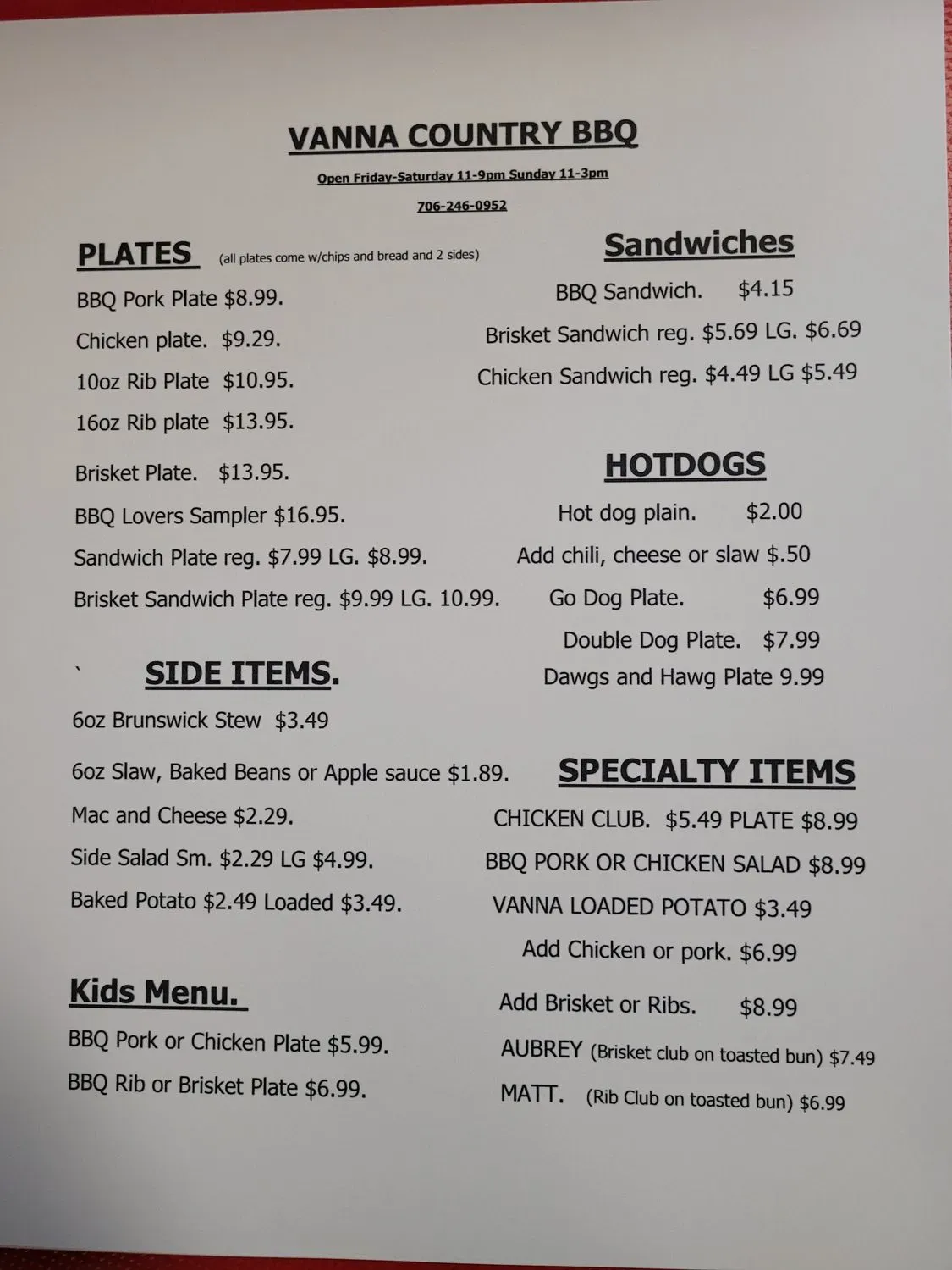 Menu 1