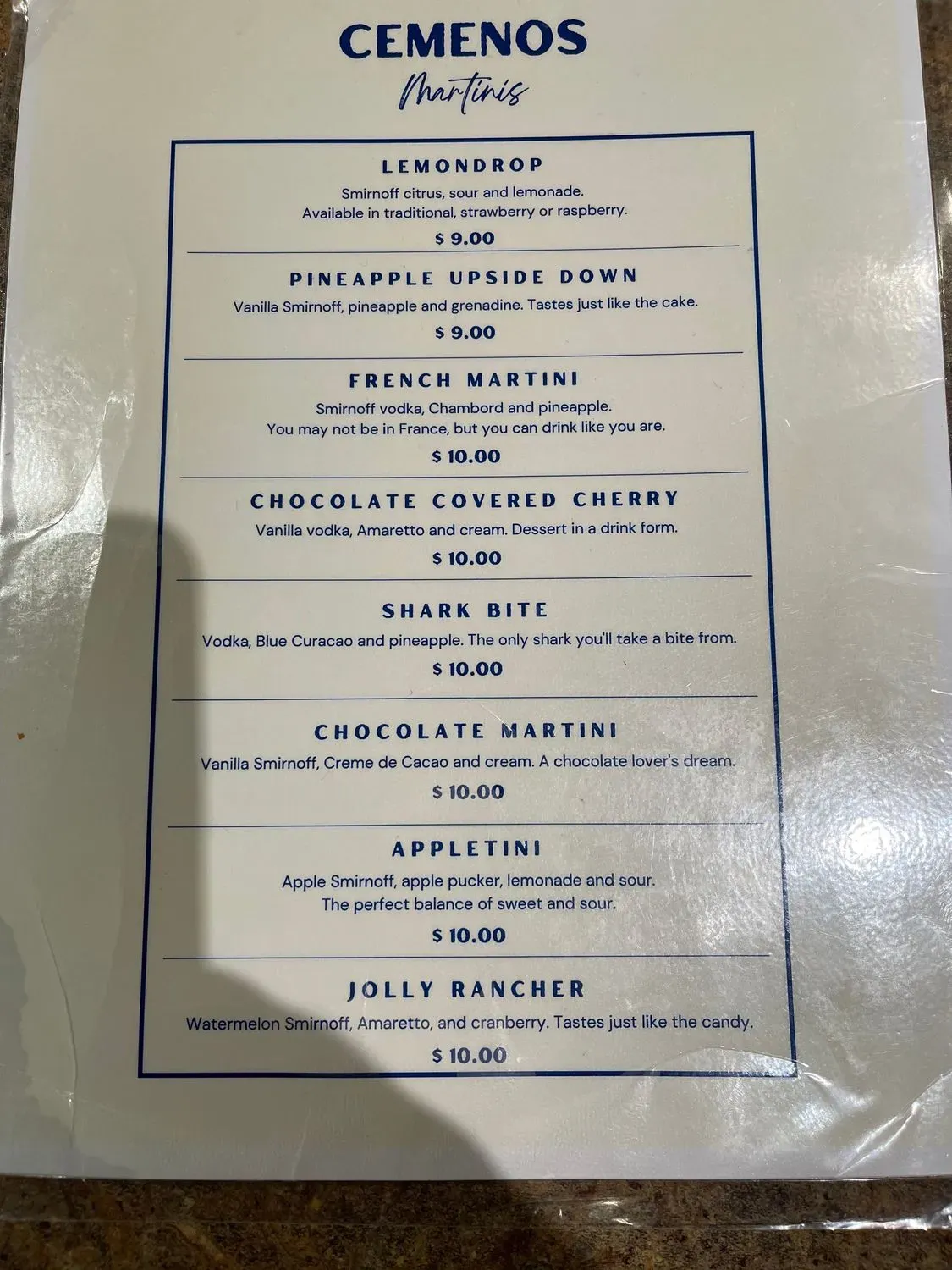 Menu 1