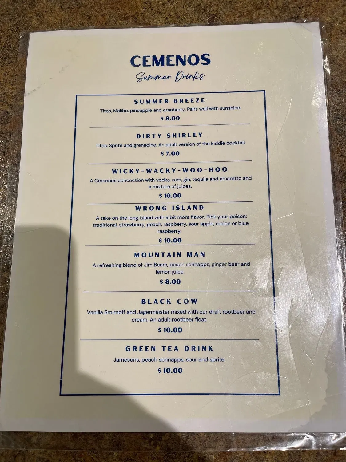 Menu 5