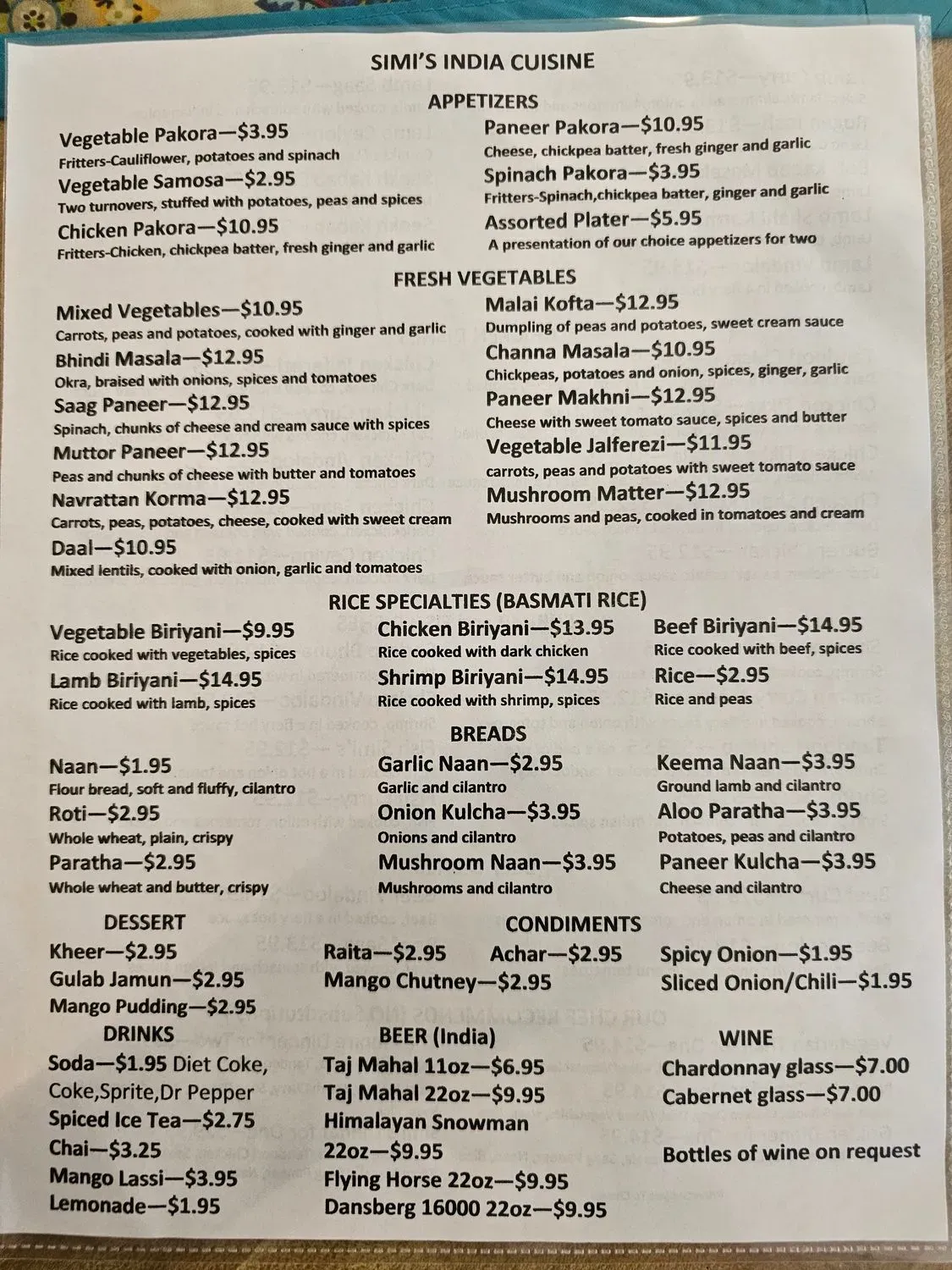 Menu 1