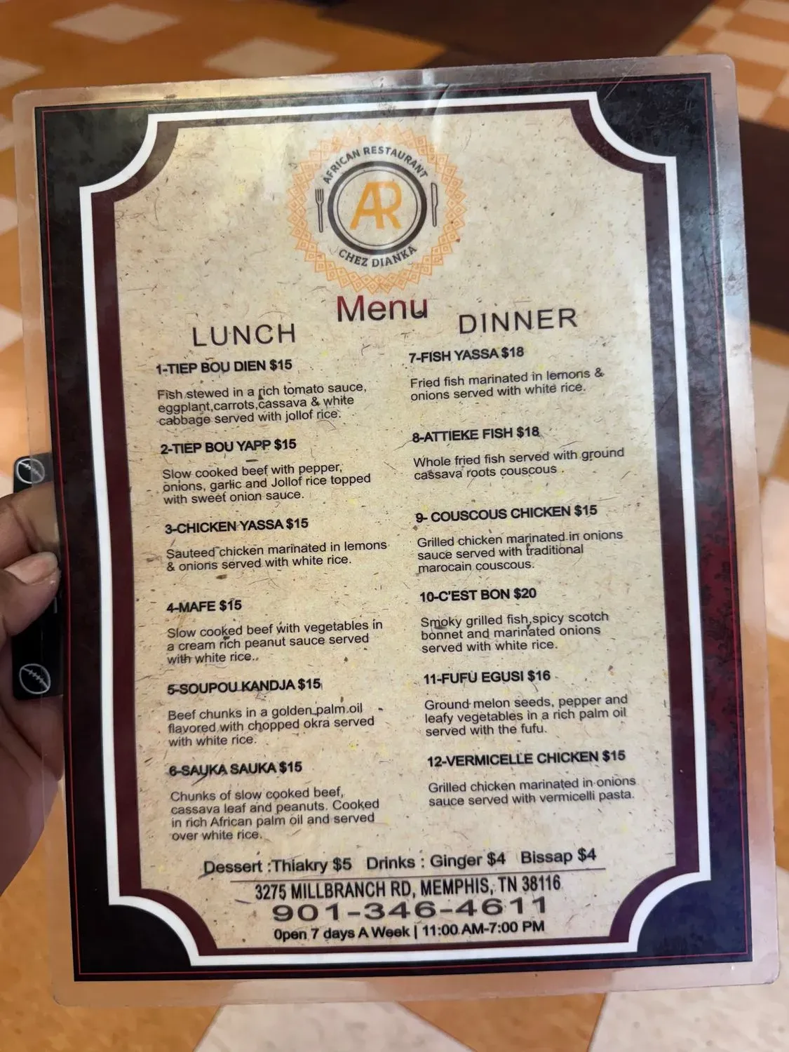 Menu 6