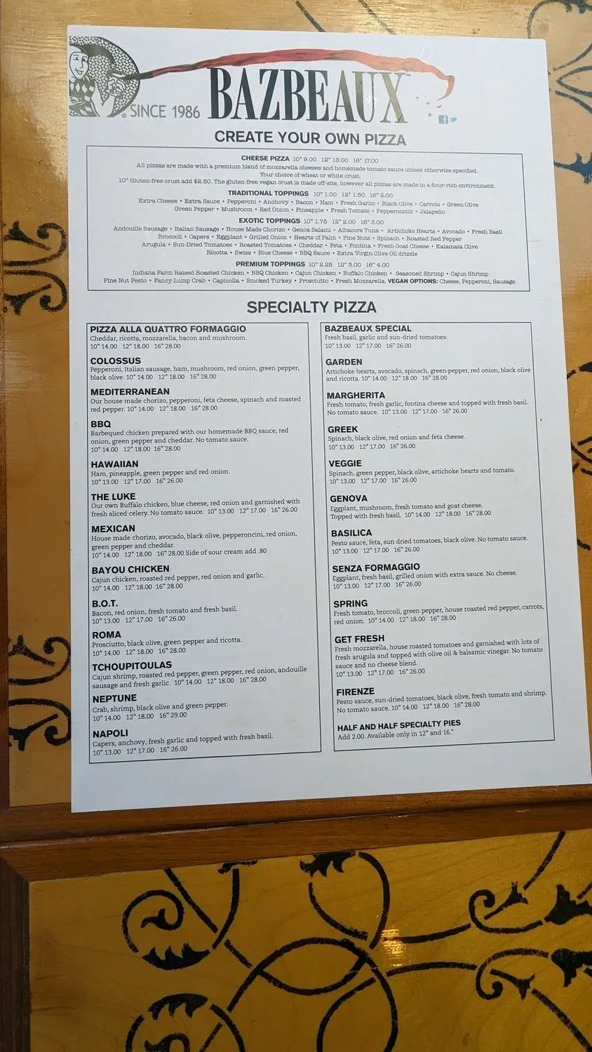 Menu 1