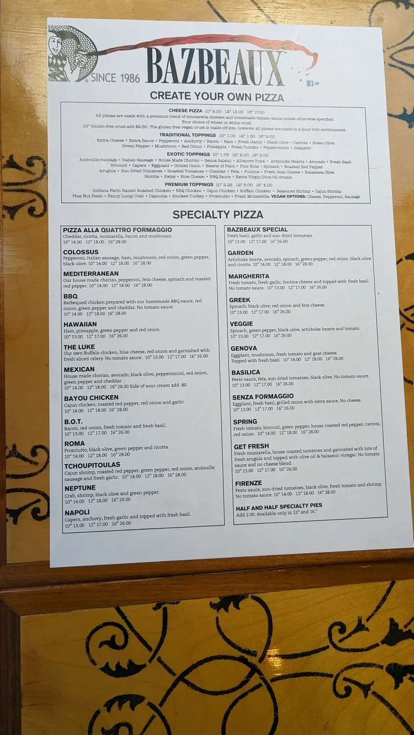 Menu 1