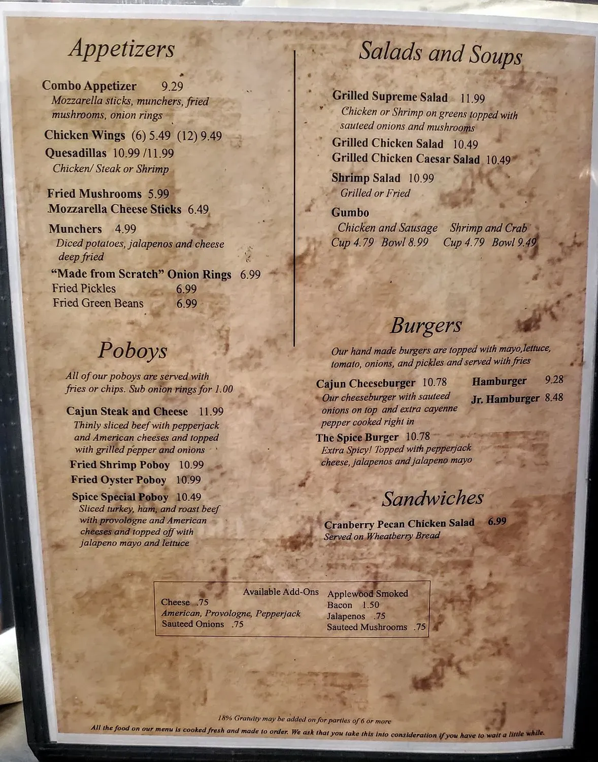 Menu 1