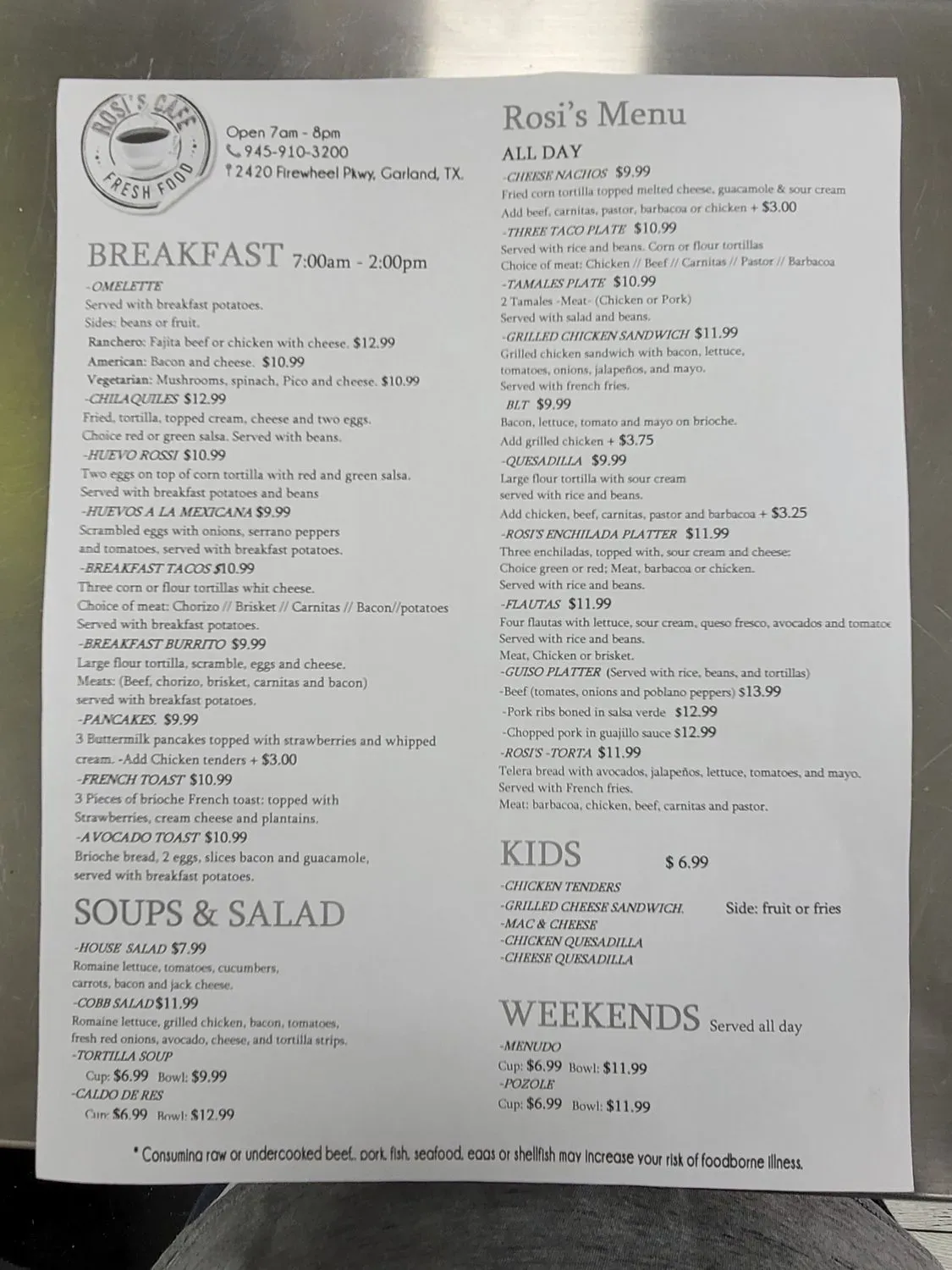 Menu 1