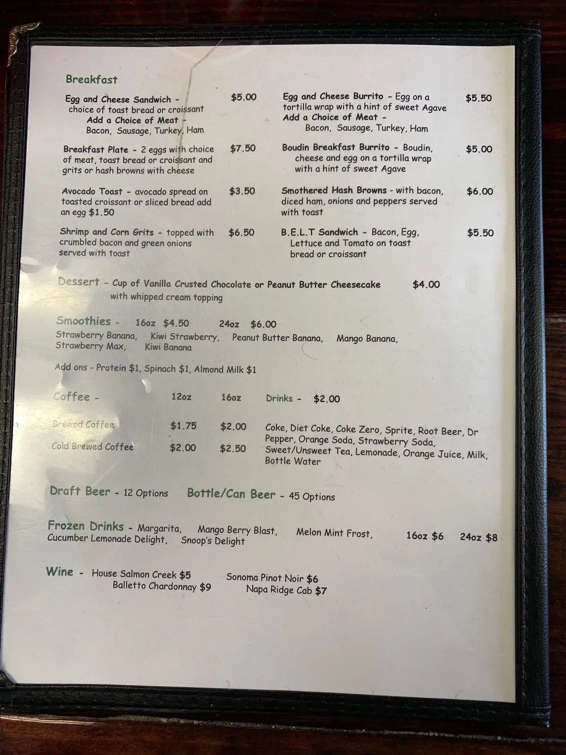 Menu 5