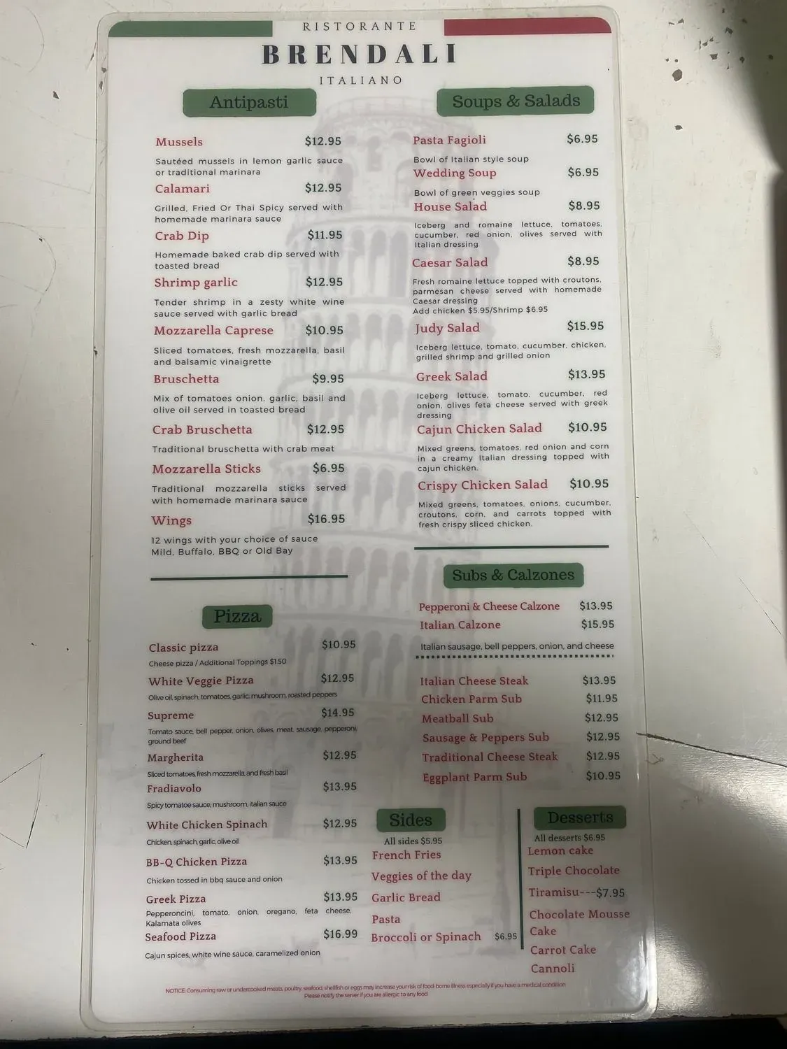 Menu 1