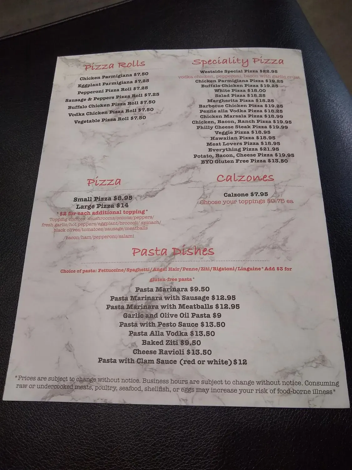 Menu 1