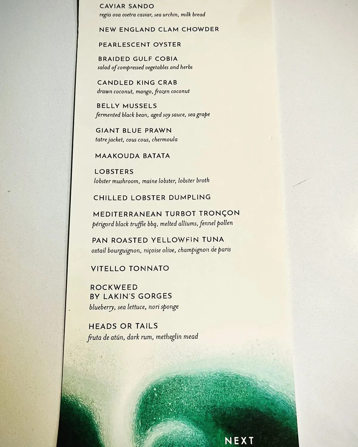 Menu 1