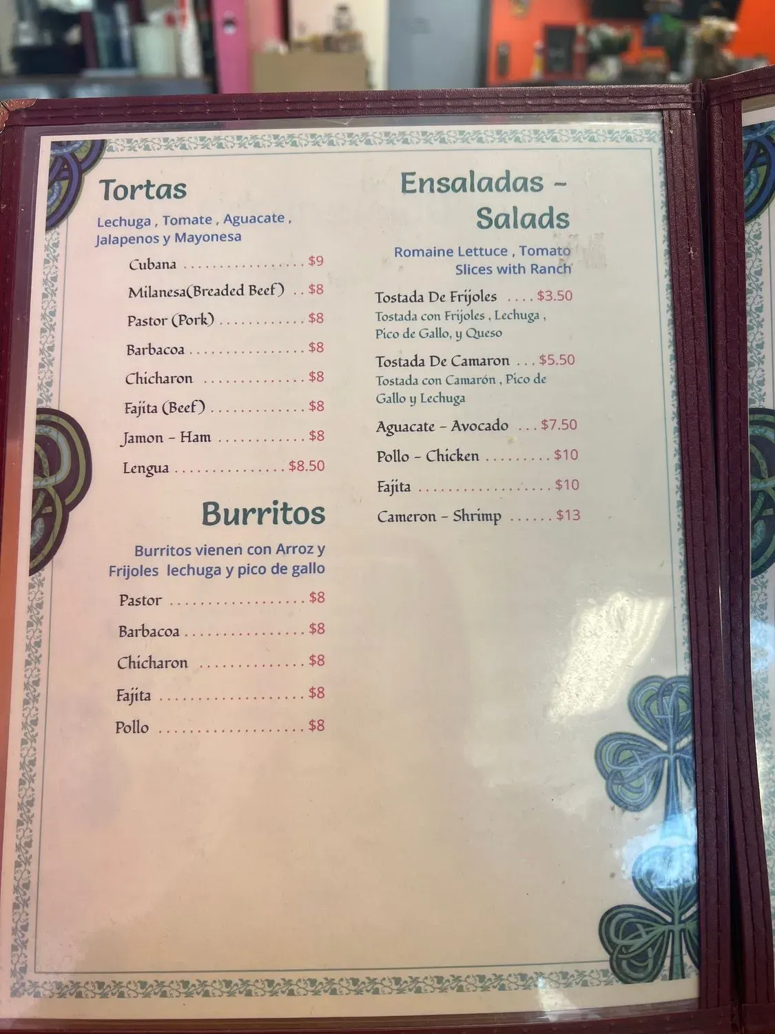 Menu 1