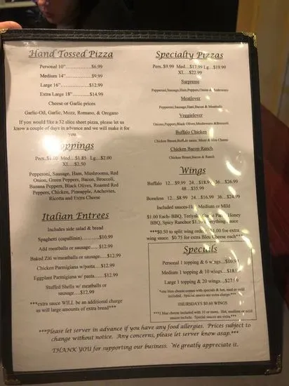 Menu 1