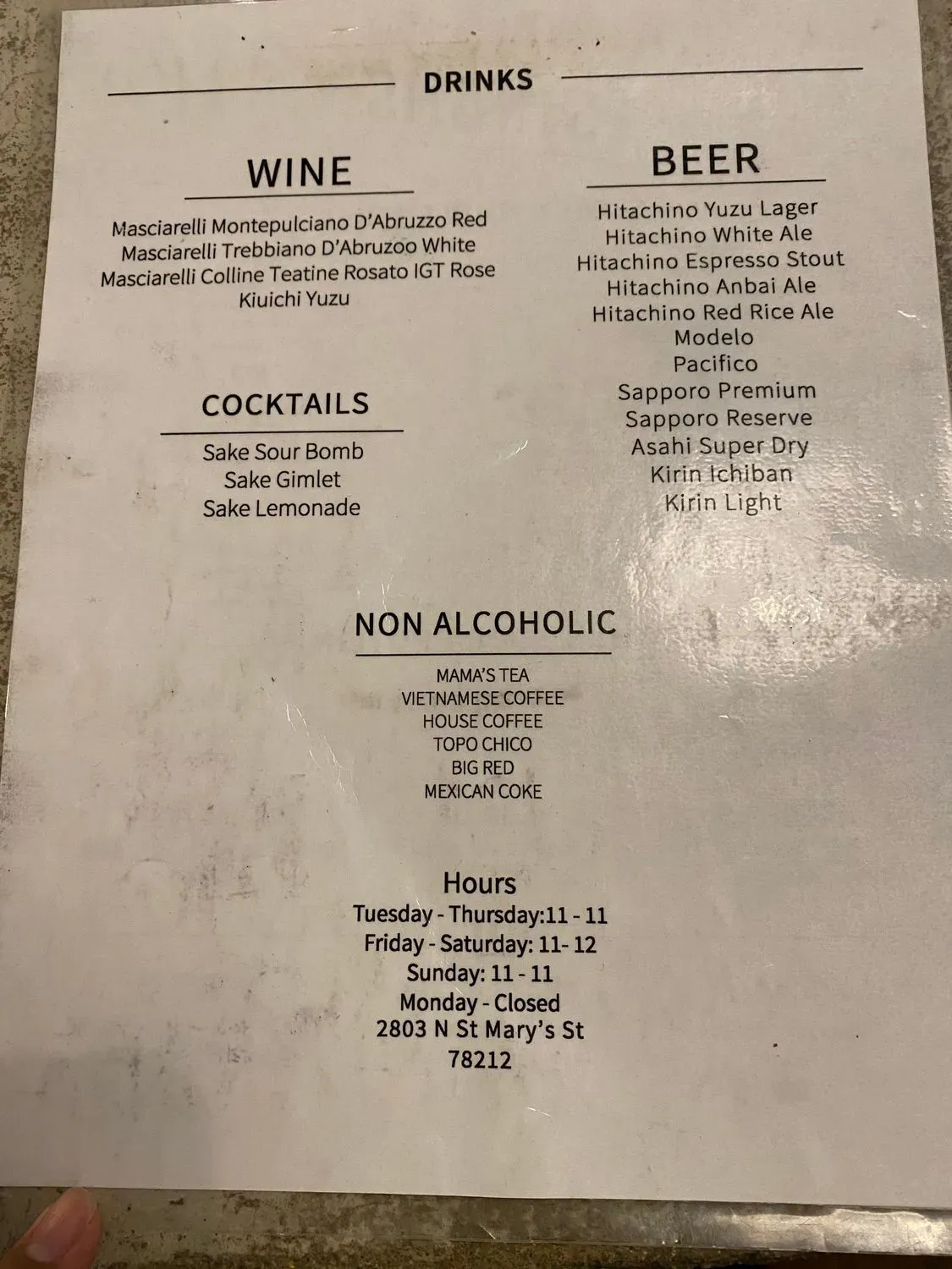 Menu 6