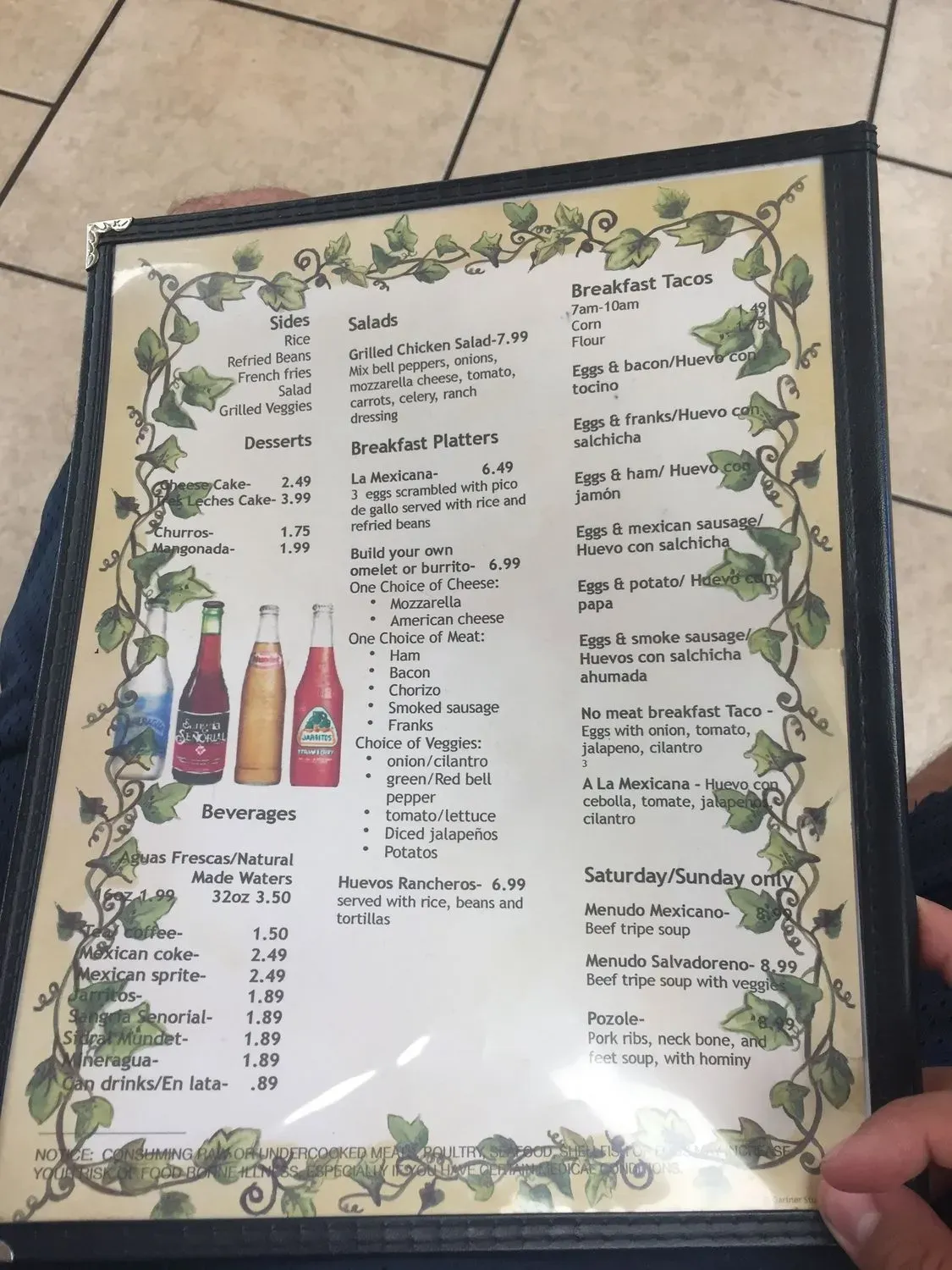 Menu 5