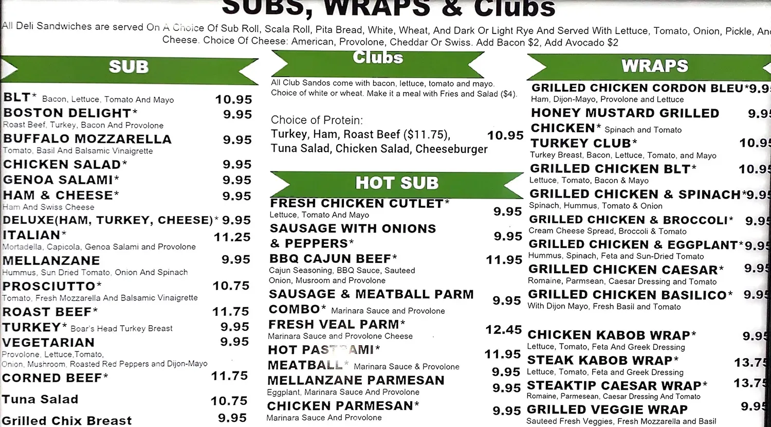 Menu 5