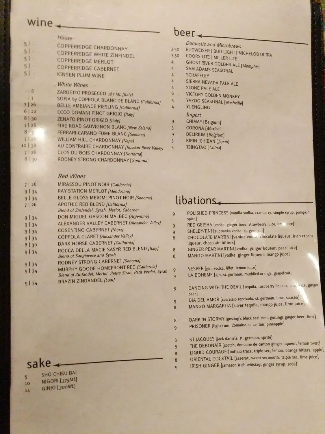 Menu 2