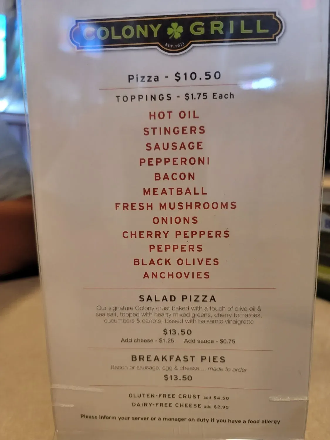 Menu 4