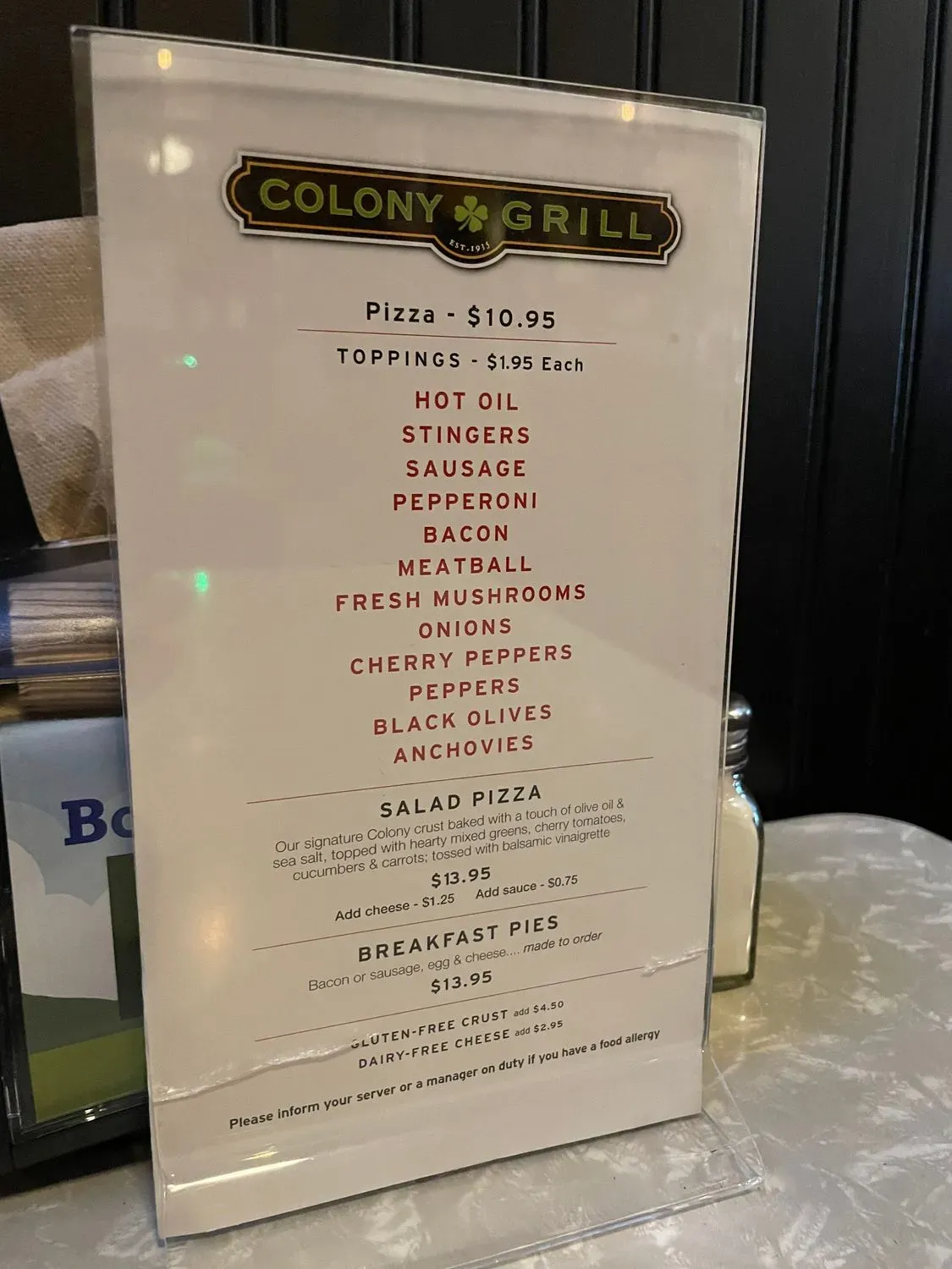 Menu 5