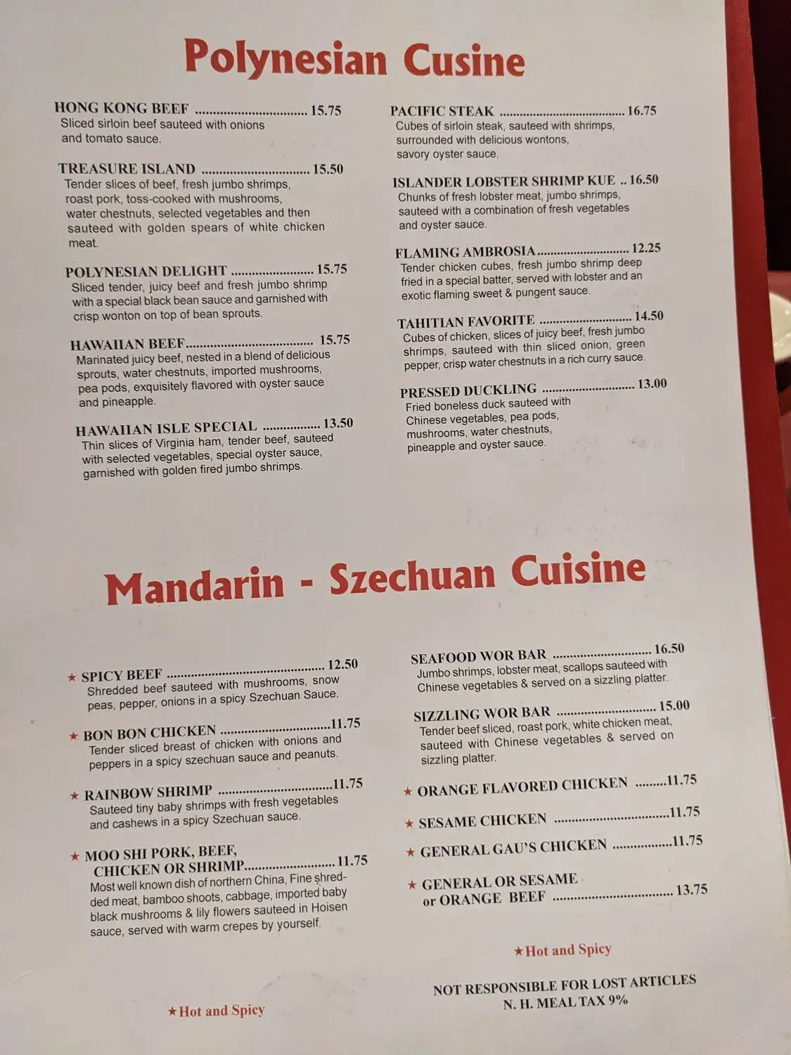 Menu 1