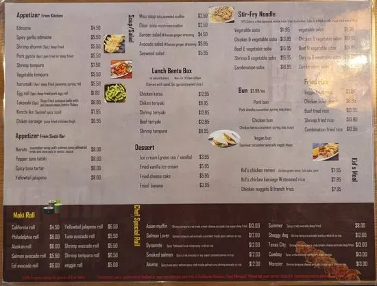 Menu 5