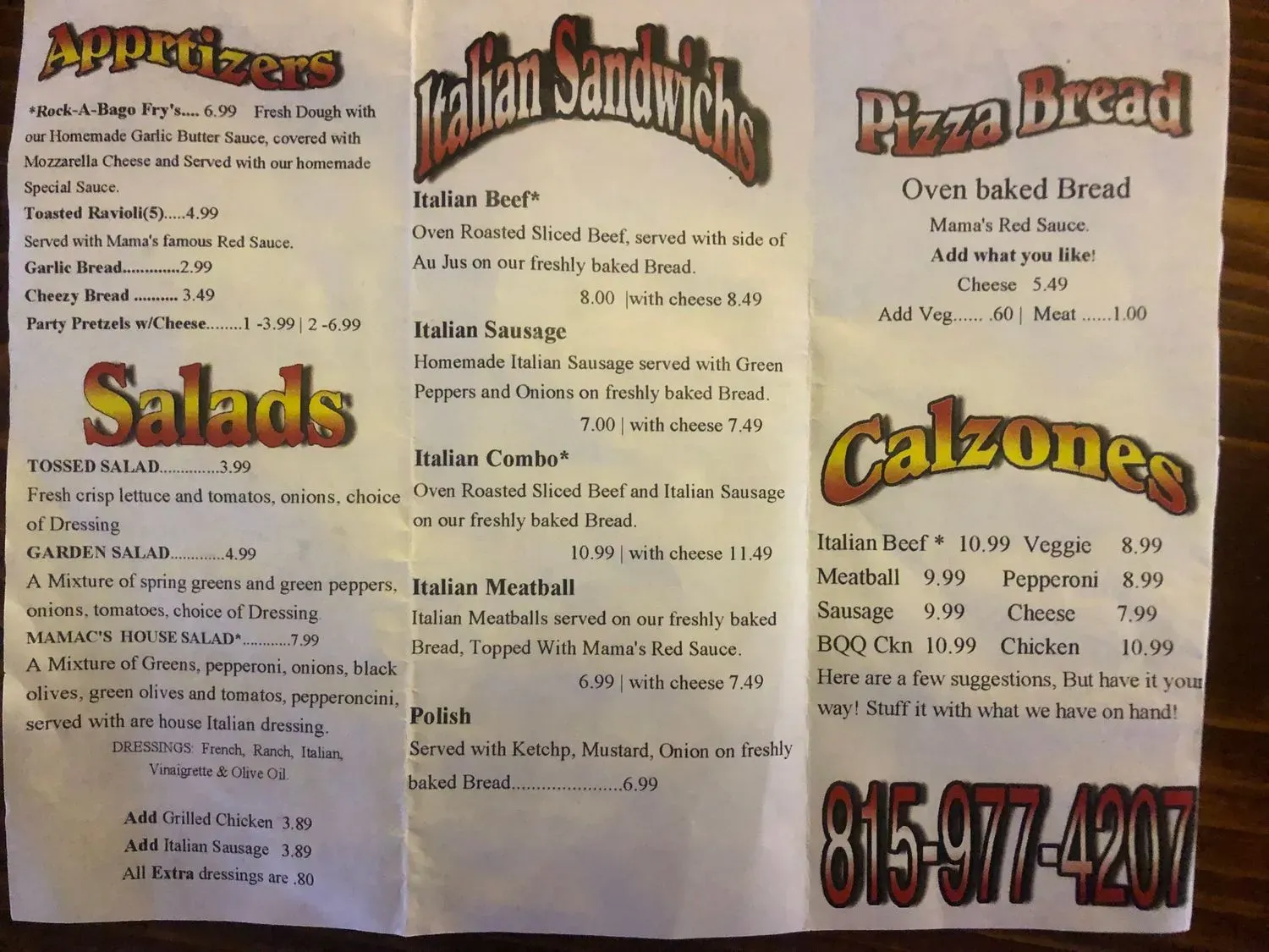 Menu 2