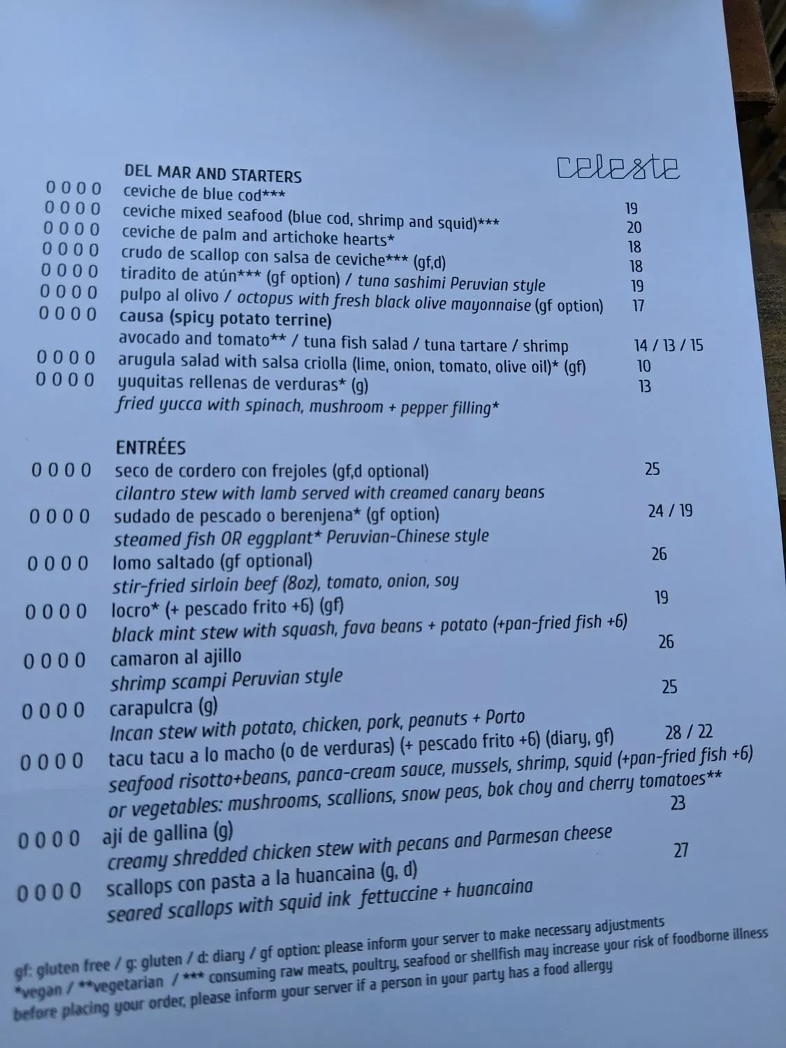 Menu 1