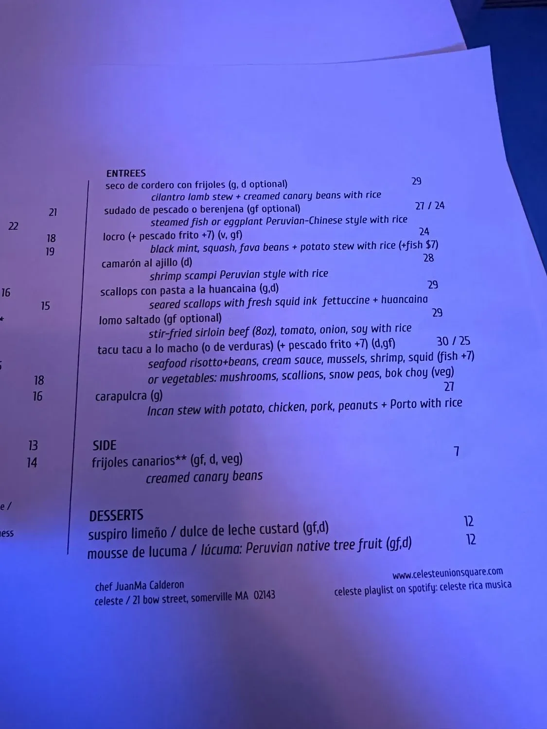 Menu 5