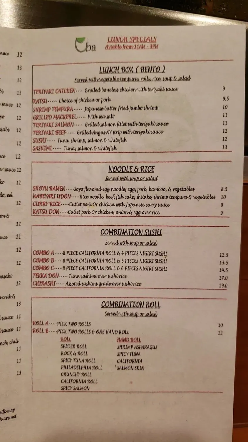 Menu 4