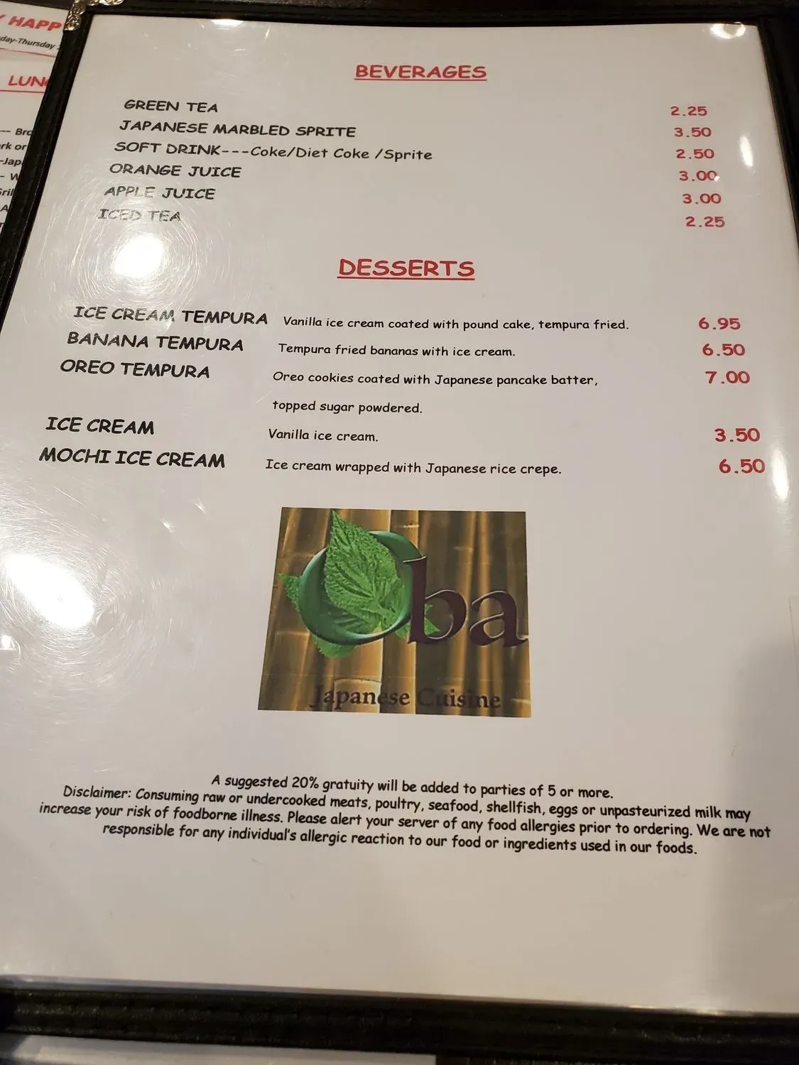 Menu 6